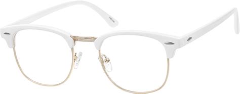 white browline glasses 195430 zenni optical eyeglasses in 2022 browline glasses zenni