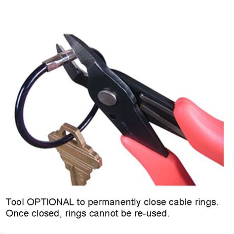 Luckyline Twisty Twist Lock Flexible Coated Cable Key Ring 24 Card