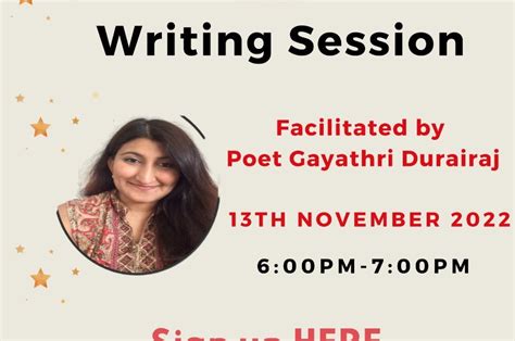Wandering Writer Free Writing Session With Poet Gayathri Durairaj