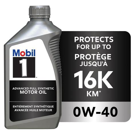 Mobil 1™ Full Synthetic Engine Oil 0w 40 1 L Mobil 1™ 0w 40 Walmartca