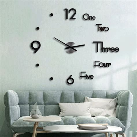 Diy большие настенные часы кухня современный дизайн коридор часы