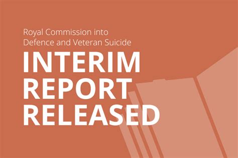 Interim Report On Royal Commission Into Defence And Veteran Suicide Released Veterans Sa