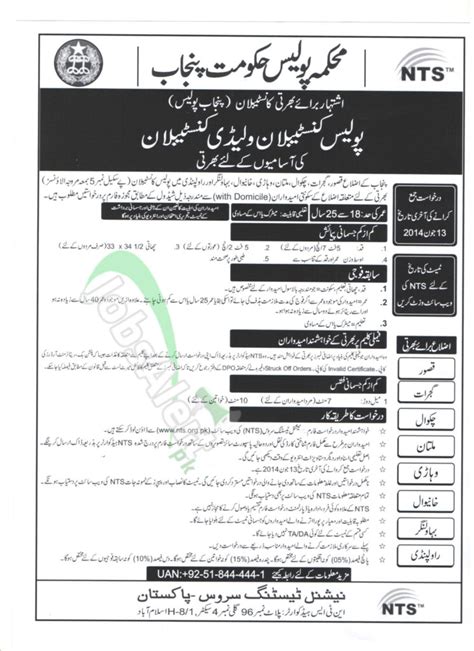Punjab Police Jobs For Constables Download Application Forms 2014