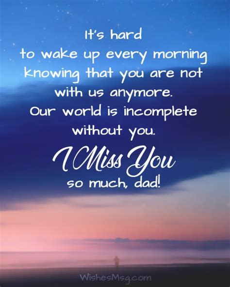 I Miss You Messages For Dad After Death Sweet Love Messages