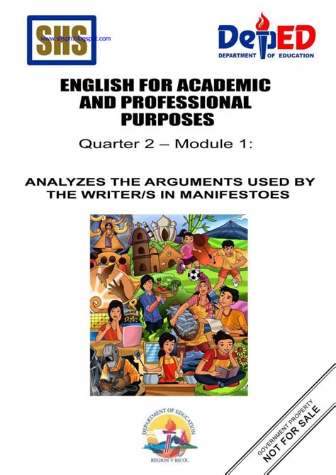 English Academic And Professional Purposes Q2 Module 1 English For