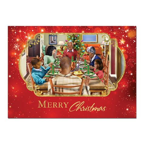 Merry Christmas Dinner African American Christmas Cards C939
