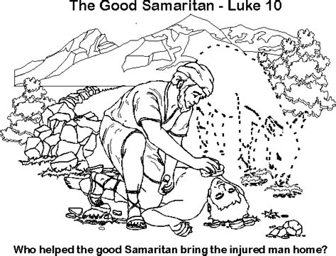Free Coloring Page: Good Samaritan | Bible: Jesus and His Parables