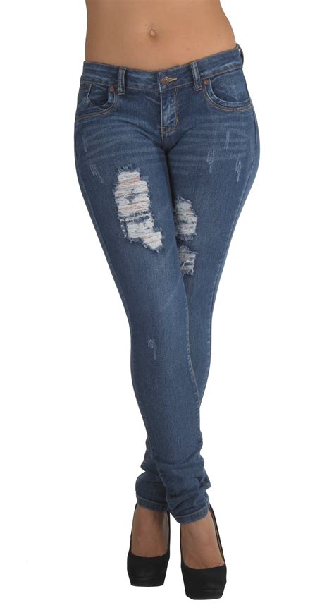Plus Size Classic Ripped Distressed Destroyed Skinny Jeans Ebay