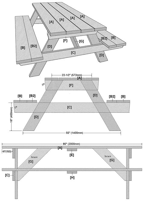 How To Build A Large Traditional Picnic Table Buildeazy Diy Picnic