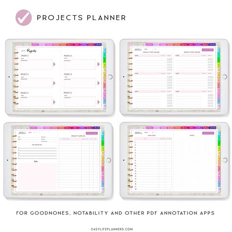 Undated Digital Planner For Ipad Goodnotes Planner Notability Planner