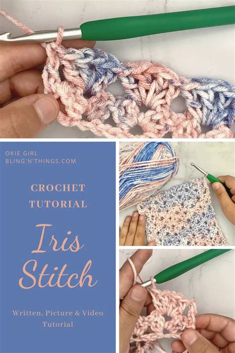 Iris Crochet Stitch How To Tutorial And Video Crochet Stitches Tutorial Crochet Flower