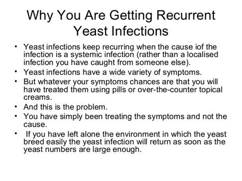 Causes Of Recurring Yeast Infections Systemic Yeast Infection Cause