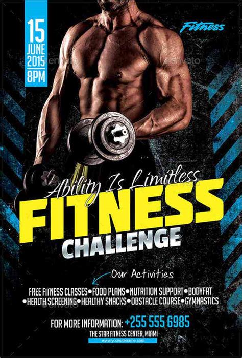54 Printable Fitness Flyers Psd Eps Word Formats Free And Premium