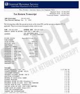 Photos of Online Tax Transcripts