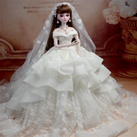 Bridal Bunny Bbgirl Sd Doll Bjd Doll Handmade Make Up Wedding Dress