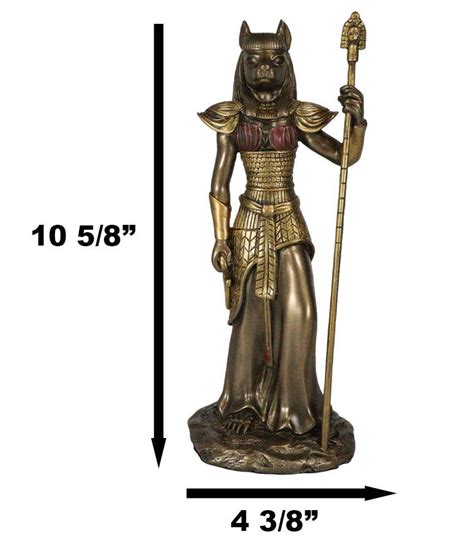 egyptian goddess bastet cat with spear statue 11 h ubasti goddess of p ebros t