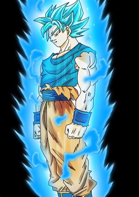 Goku Perfecting The Super Saiyan Blue Technique By Insanityash On
