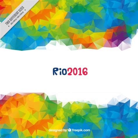 Modern Colorful Polygonal Background Of Olympic Games Vector Free