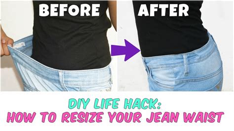Diy Life Hack How To Resize Your Jean Waistelastic Method Within 5