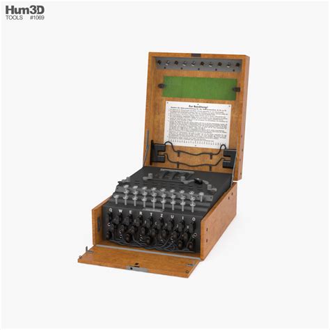 Enigma Cipher Machine 3d Model Download Electronics On