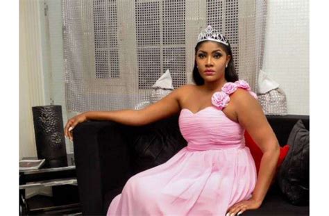 Fans Insults Angela Okorie For Wearing Boob Baring Outfit To Her