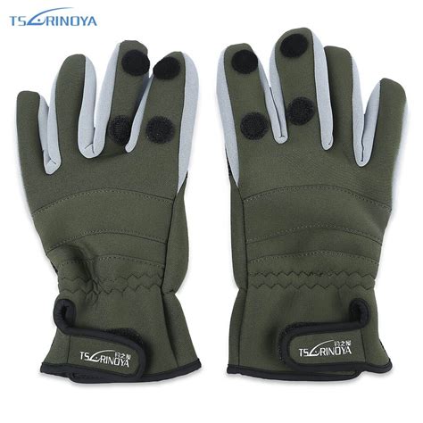 Tsurinoya Paired Fishing Gloves Warm Water Resistant Full Finger Glove