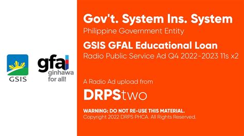 Gsis Gfal Educational Loan Public Service Ad Q S X Youtube