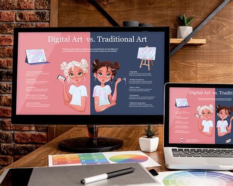 Digital Art Vs Traditional Art On Behance