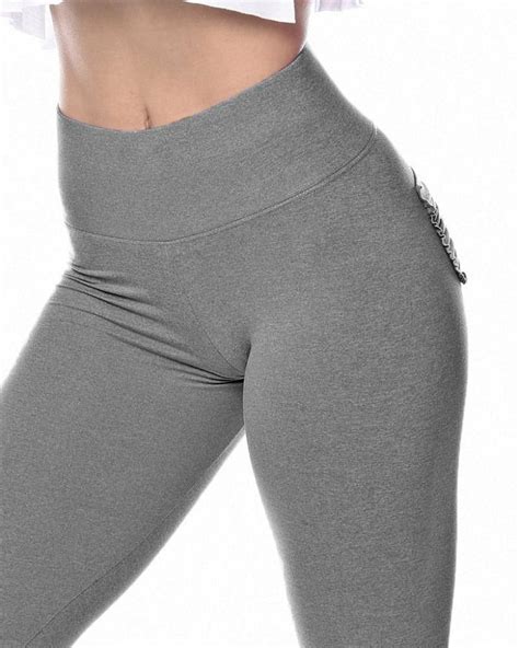 Lifestyle Cute Booty With Signature Scrunch Pockets Gray Beauty Cute Booty Lounge