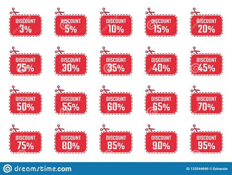 Vales De La Venta Etiquetas Del Descuento Y Sistema De Etiquetas