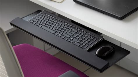 Keyboard Tray With Sliding Mouse Tray And Wrist Rest Holder 並行輸入品 国内正規総