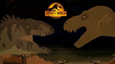 T Rex VS Giganotosaurus Jurassic World Dominion Battle Animation