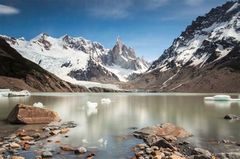 A Long Exposure Of Laguna Torre And Cerro Torre In El Chaltn Southern