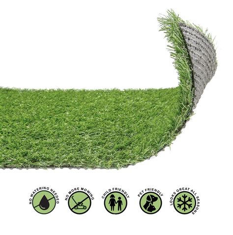20mm Artificial Grass Realistic Quality Garden Green Lawn Fake Astro Turf 4mx1m Ebay
