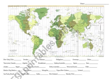 Time Zones Lesson Plans Worksheets Printables Time Zone Map Images