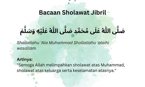 Bacaan Sholawat Jibril Lengkap Dalam Tulisan Arab Latin Dan Artinya