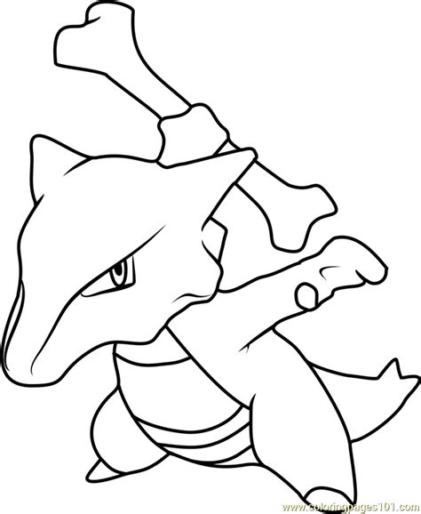 Marowak Pokemon Coloring Page For Kids Free Pokemon Printable