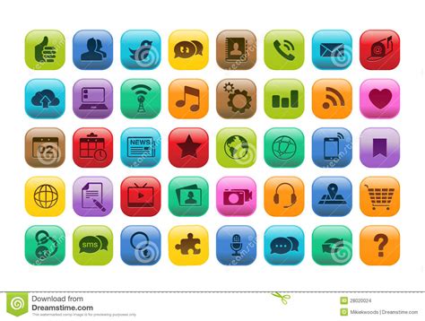 This icon resizer optimizes your icon designs into all formats needed for ios and android mobile app! Mobile App Button Icon Set stock vector. Illustration of ...