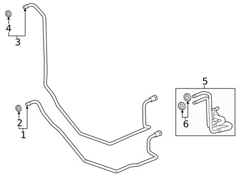 84132339 Automatic Transmission Fluid Cooler Inlet And Outlet Line