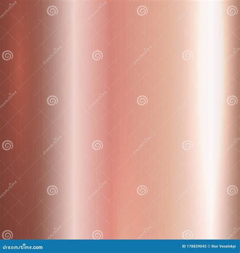 Rose Gold Brushed Metal Stock Vector Illustration Of Precious 178839045