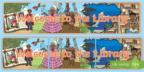 Welcome To The Library Display Banner Library Display Banner Library
