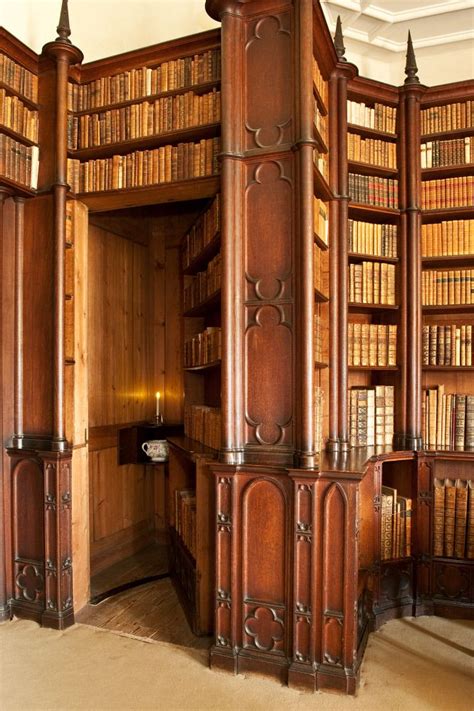 A Corner Of The Library With Its 18th Century Gothick Style Bookcases
