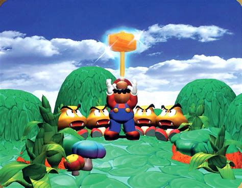 Filemario Holding Hammer Smrpg Group Art Super Mario Wiki The