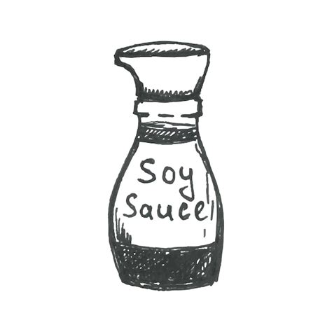 Soy Sauce Clipart Black And White School