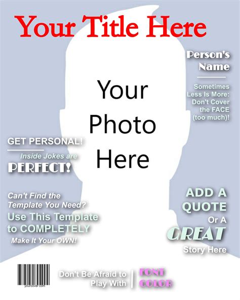 Fake Magazine Cover Template