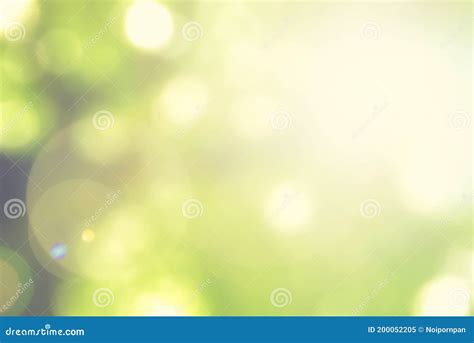 Blurred Sky Background With Nature Glowing Sun Light Flare And Bokeh