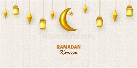 Ramadan Kareem Concept Horizontal Banner With Islamic Geometric