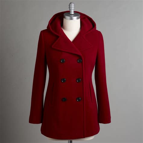 Covington Womens Hooded Pea Coat