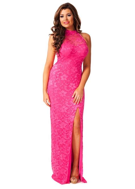 Harper Hot Pink Lace Maxi Dress Pink Lace Maxi Dress Maxi Dress