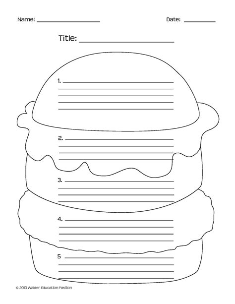 18 Hamburger Paragraph Worksheet